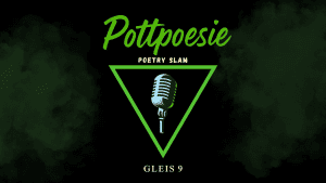 Banner für den Pottpoesie Poetry Slam in Bochum im Mai